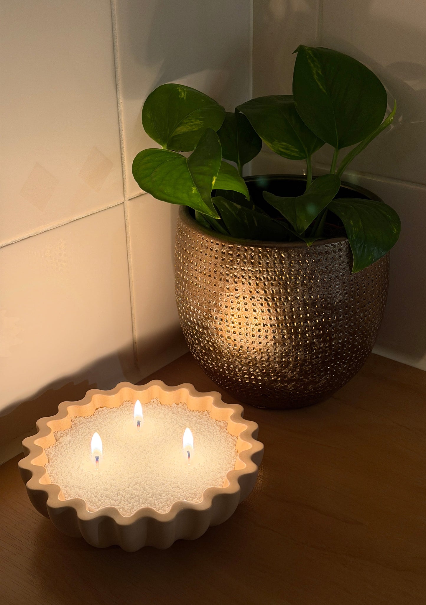 jesmonitre schaaltje beige kaarsenzand