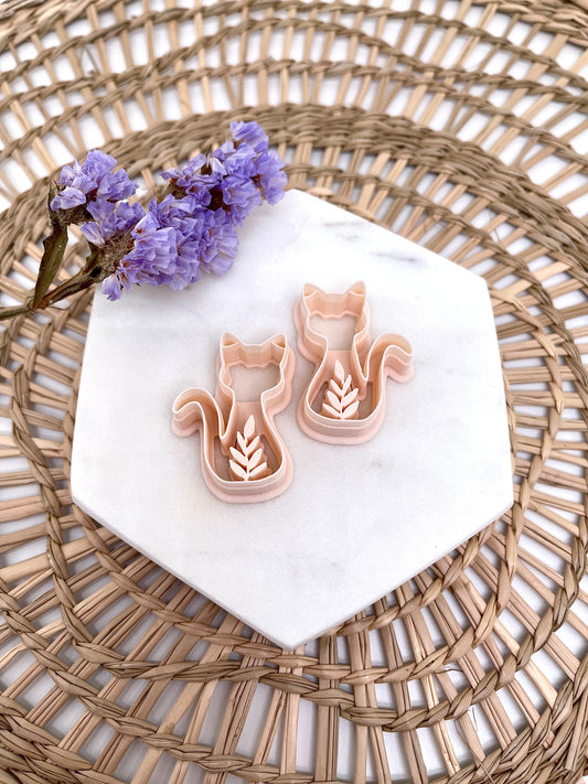 Flower cat (set) | Clay cutter