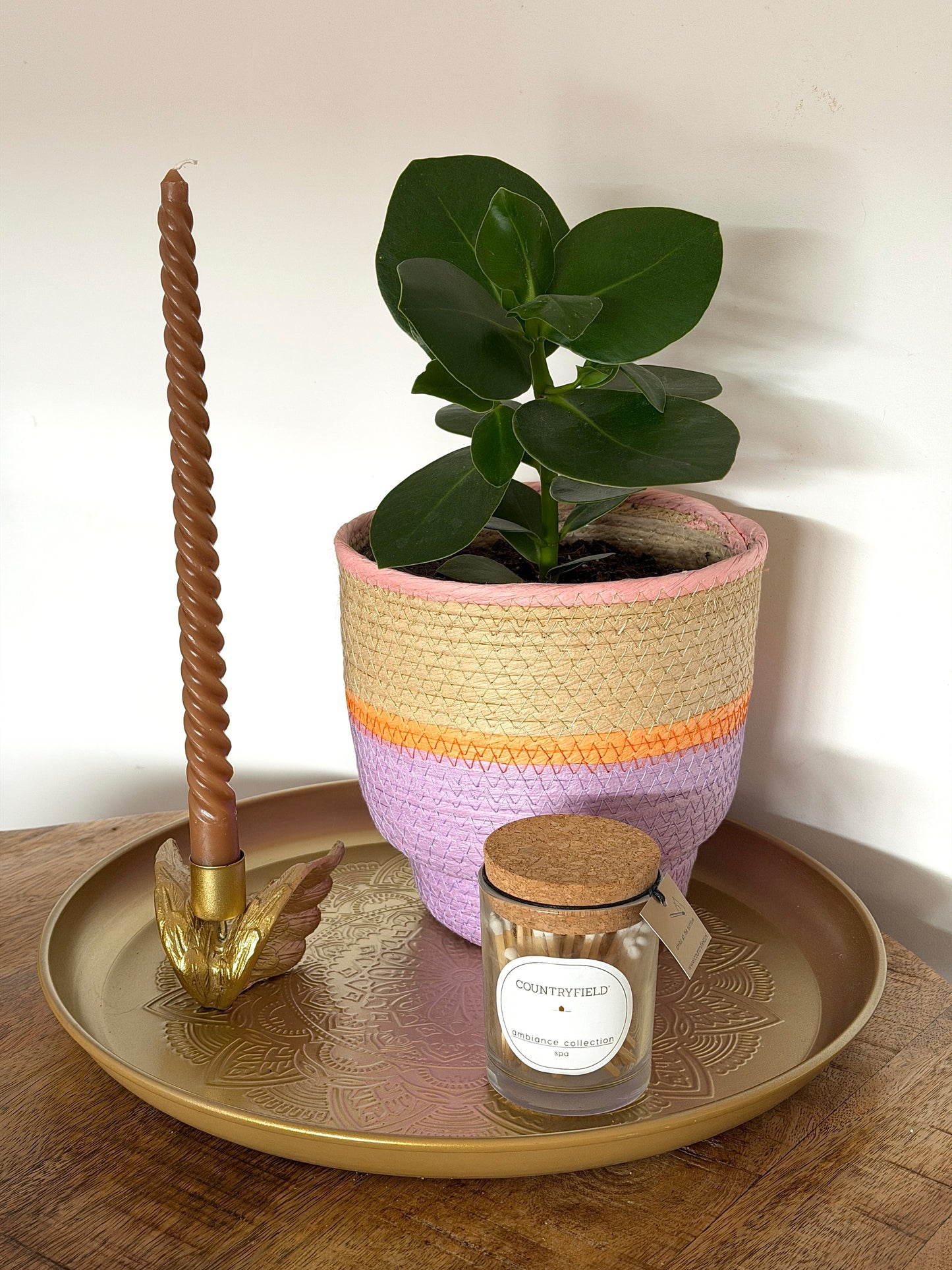 Dinerkaars swirl - 30 cm | Bruin