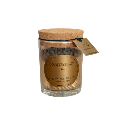 Lucifers in glas - spa collection | Goud - 100 stuks