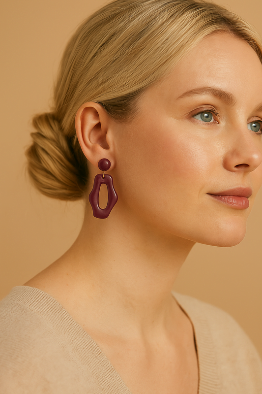 Oorbellen Ellis | Donkerpaars - Soft Balance