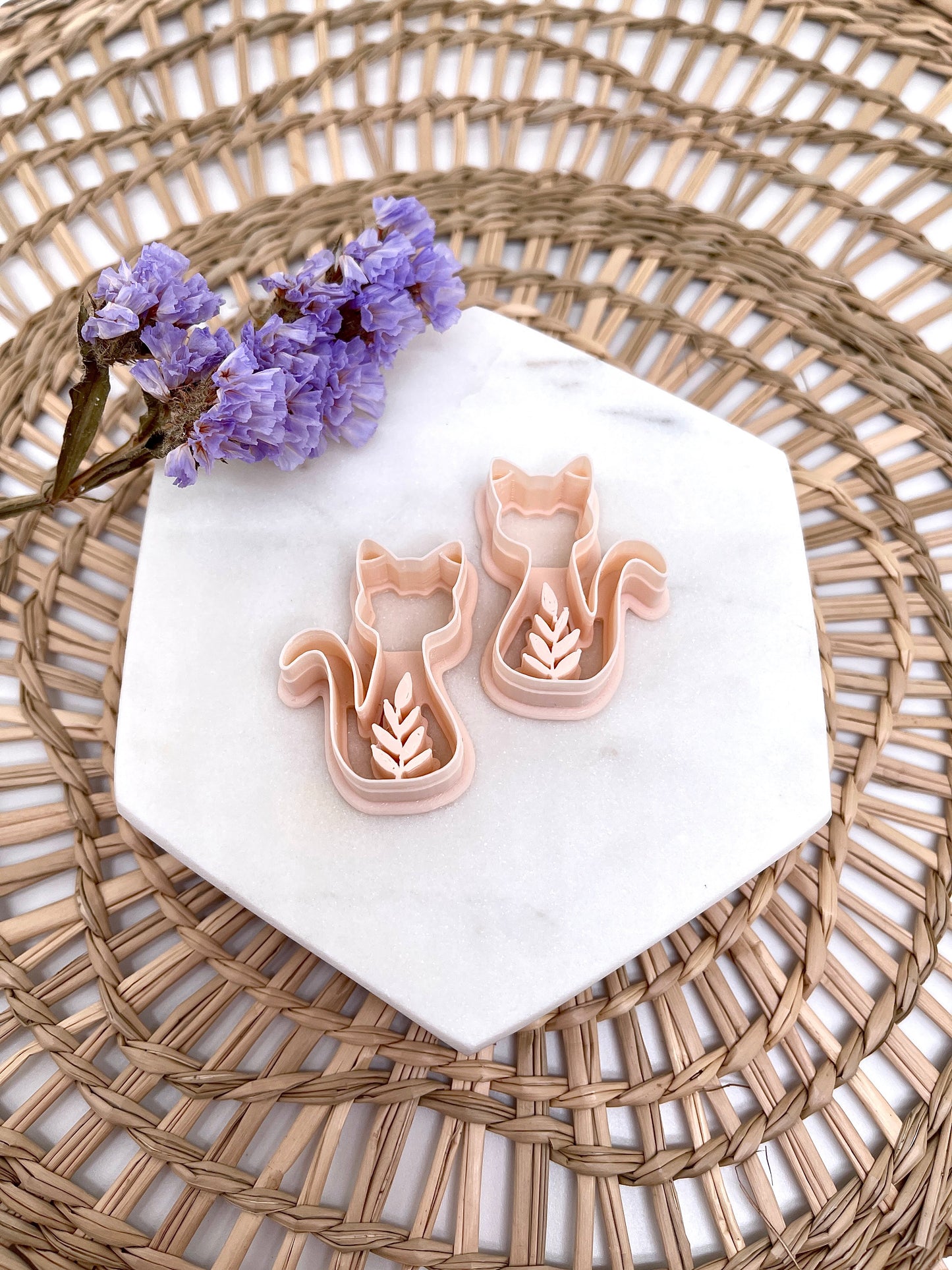 Flower cat (set) | Clay cutter