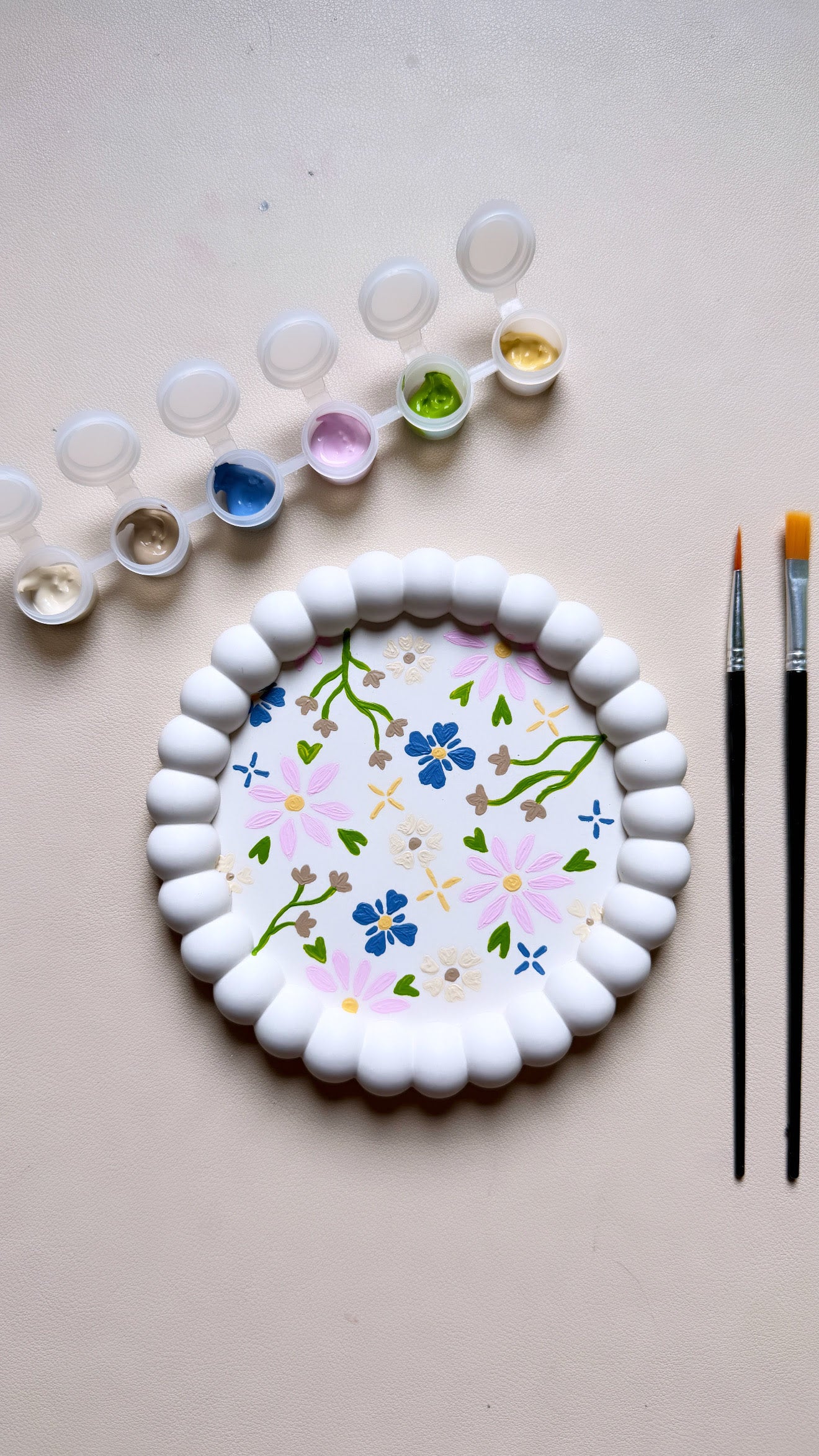 DIY-verfset schaaltje bubbel rond | Jesmonite