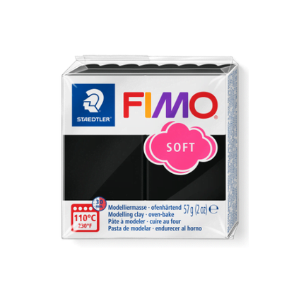 FIMO Soft polymeerklei | Zwart, nr. 9 - 57 gram