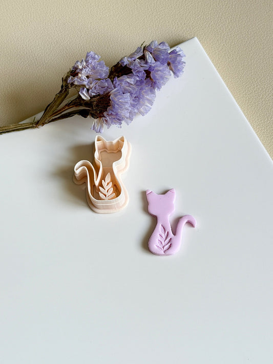 Flower cat (set) | Clay cutter