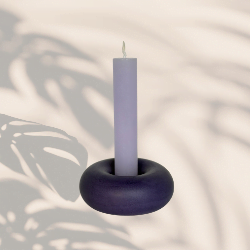 Jesmonite kandelaar donut | Paars