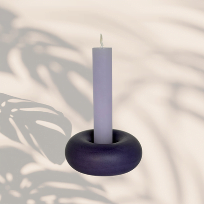 Jesmonite kandelaar donut | Paars