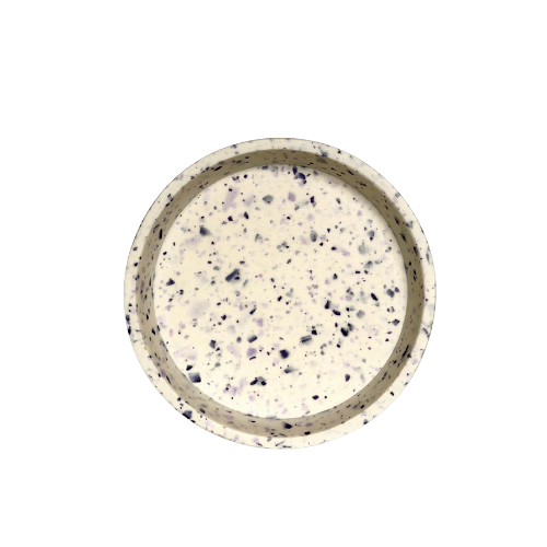 Jesmonite terrazzo onderzetter rond | Wit, paars