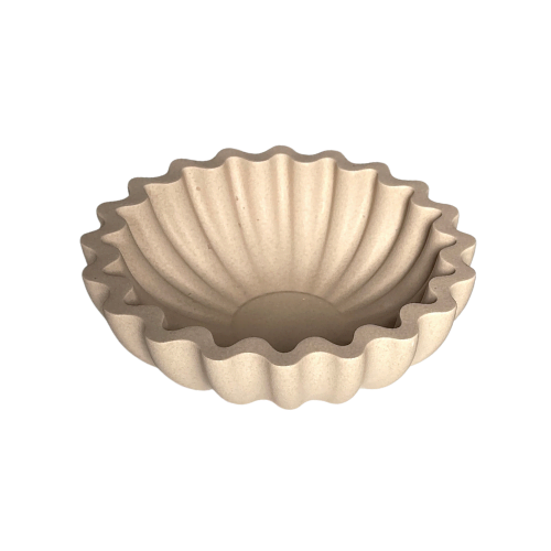 jesmonite schaaltje wave beige zand
