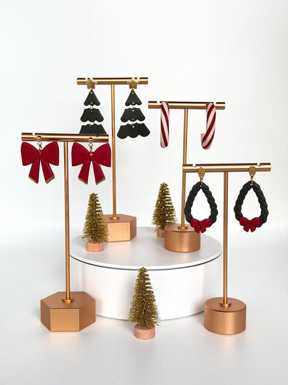 Oorbellen Saar | Groen, rood, goud - Kerst