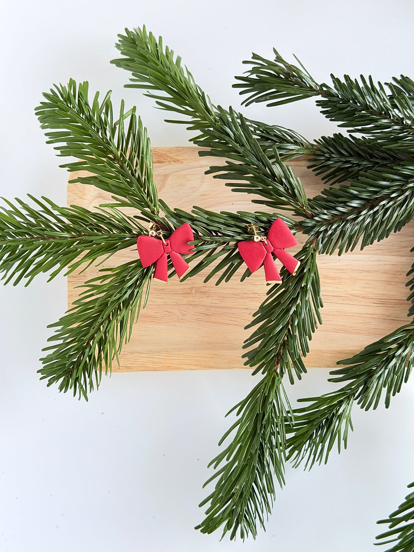 Oorbellen Demi | Rood, goud - Kerst