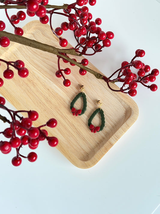 Oorbellen Saar | Groen, rood, goud - Kerst