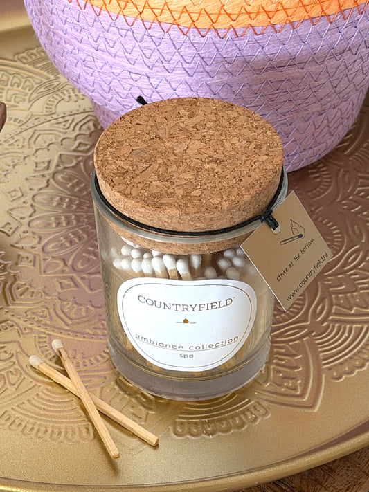 Lucifers in glas - spa collection | Wit - 100 stuks