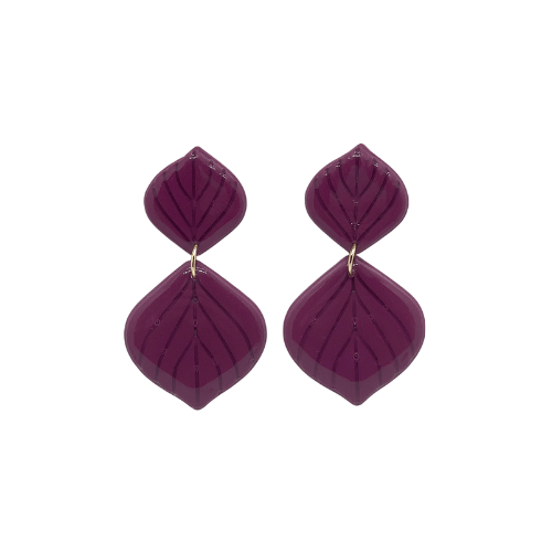 Oorbellen Bella | Donkerpaars - Soft Balance