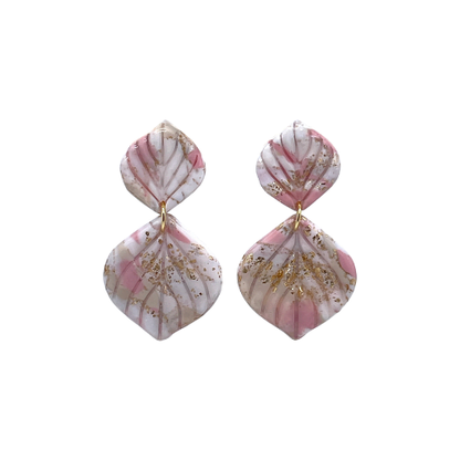 Oorbellen Bella | Wit, beige, zachtroze, goud - Soft Balance