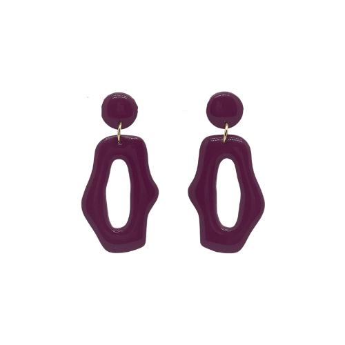 Oorbellen Ellis | Donkerpaars - Soft Balance