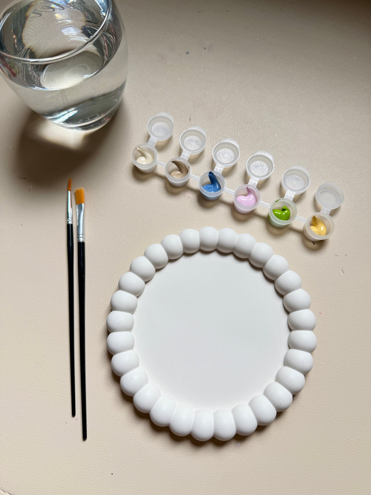DIY-verfset schaaltje bubbel rond | Jesmonite